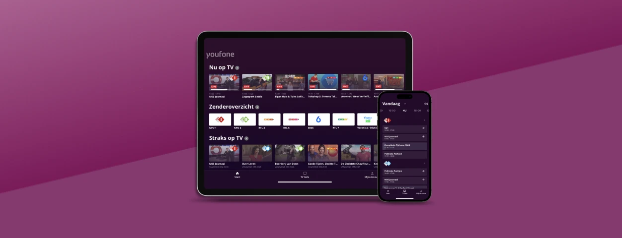 youfone tv app op mobiel en tablet