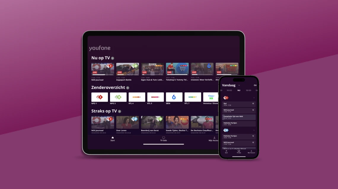 youfone tv app op tablet en mobiel