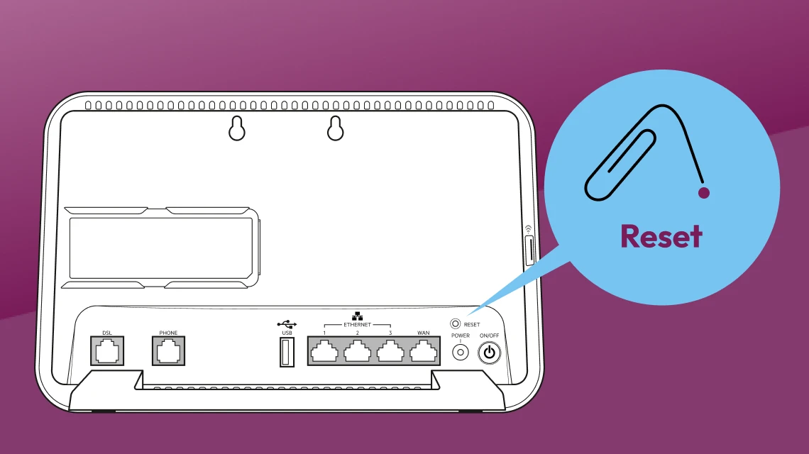 experia box v10A modem reset